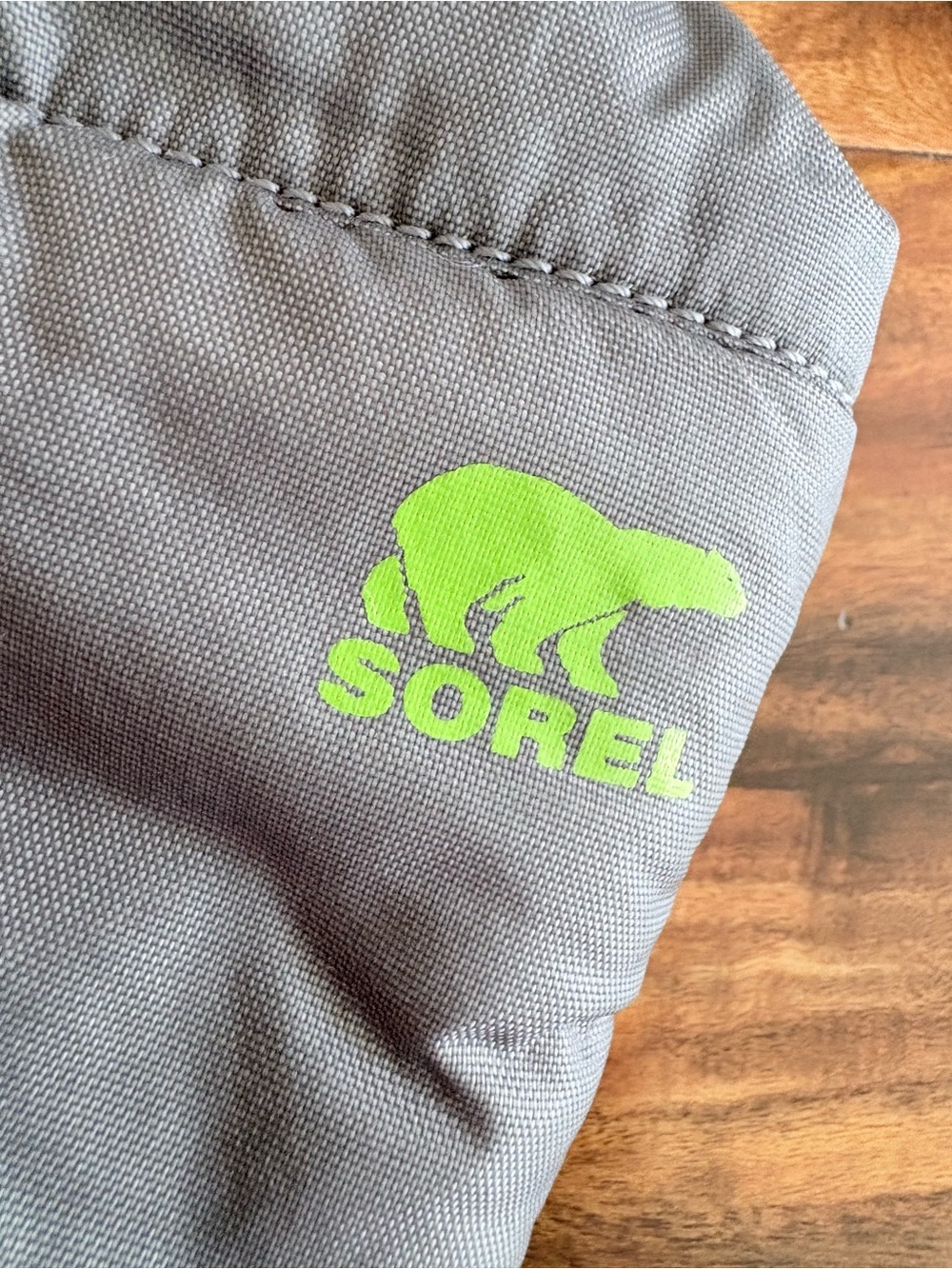 SOREL Kids Winter Snow Boots Size 13 Lined Gray & Green Shoes - Picture 5 of 10